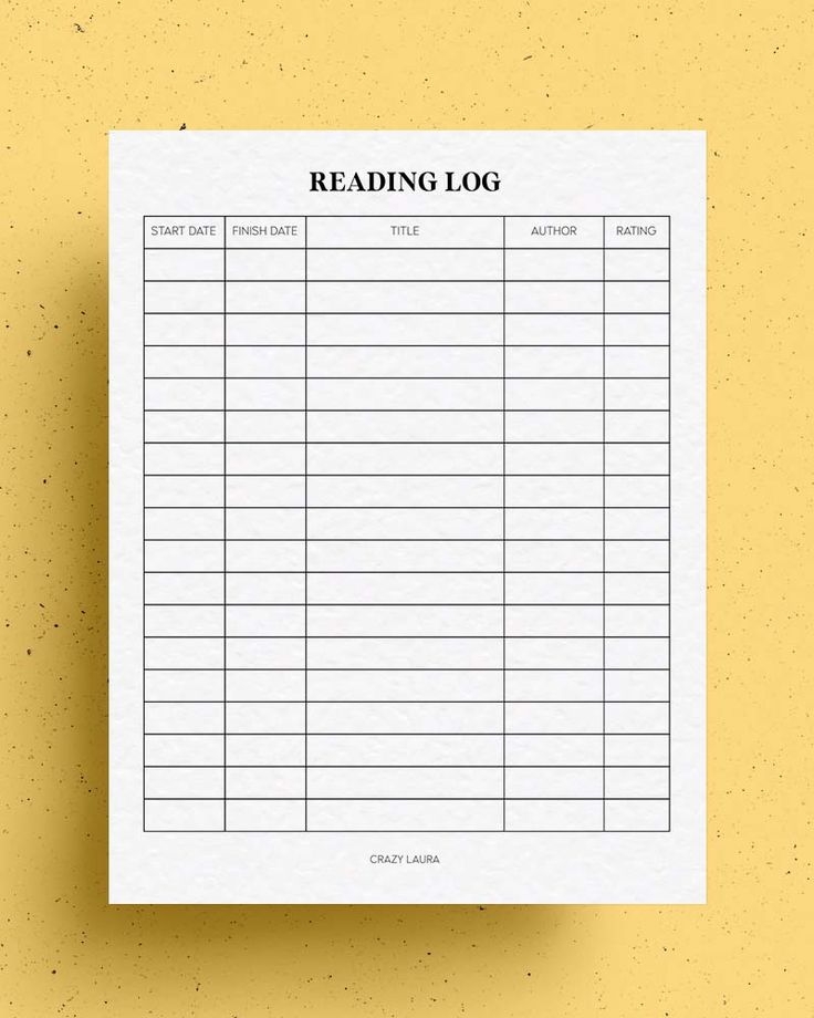 Book Log Printable Printable Sight Words List