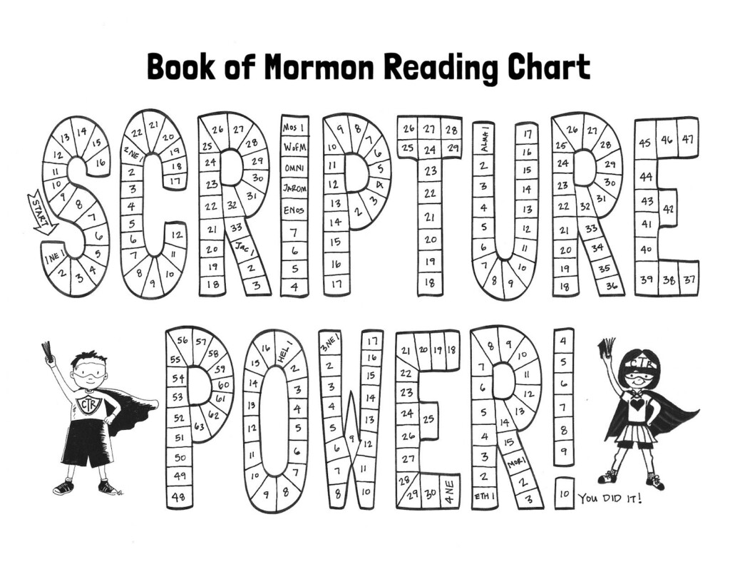 Book Of Mormon Reading Chart Free Printable You May Want To Give 