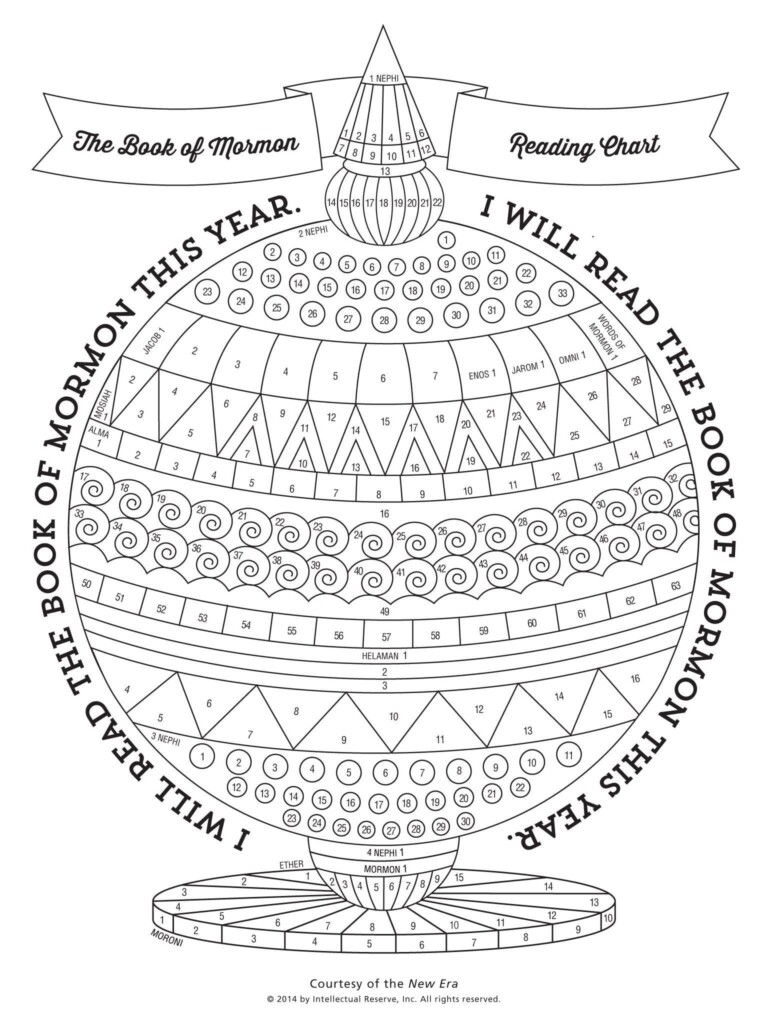 Book Of Mormon Reading Chart Free Printable You May Want To Give 