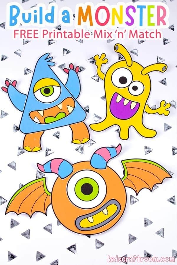Build A Monster Craft Free Printable Monster Crafts Monster Craft 