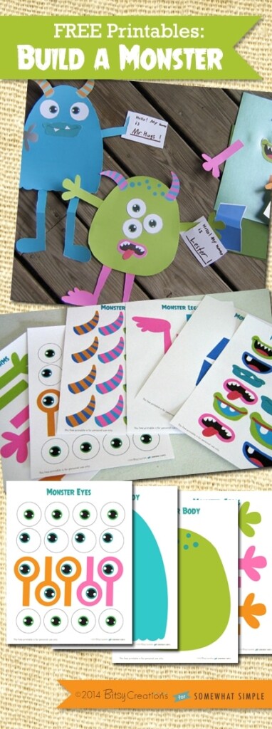 Build A Monster Free Printable Somewhat Simple