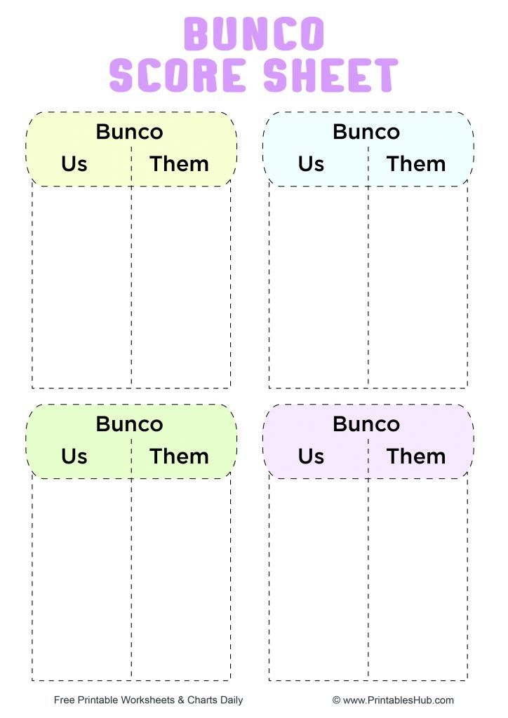 Bunco Game Free Printable Bunco Score Sheets Printable New Year Banners