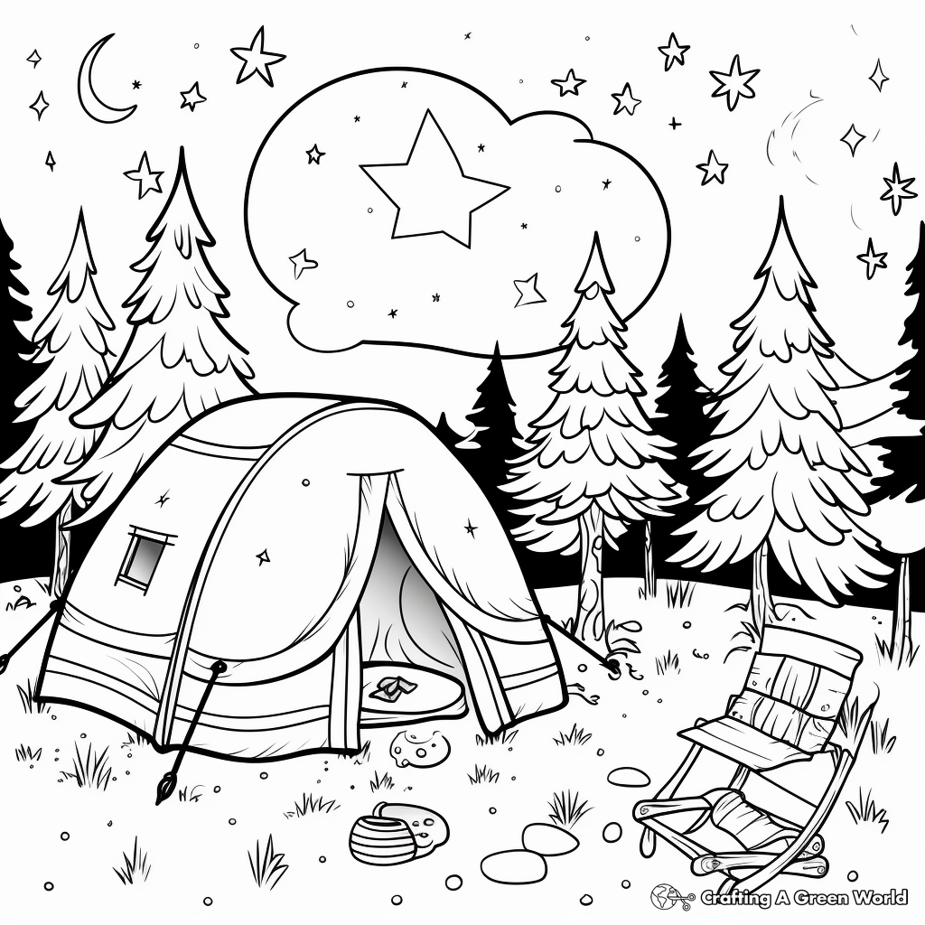 Camping Coloring Pages Free Printable Worksheets Library