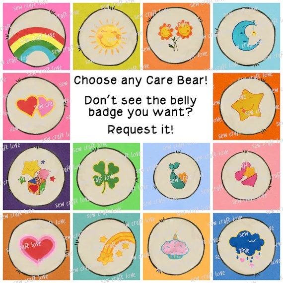 Care Bear Printable Belly Badges Printable New Year Banners