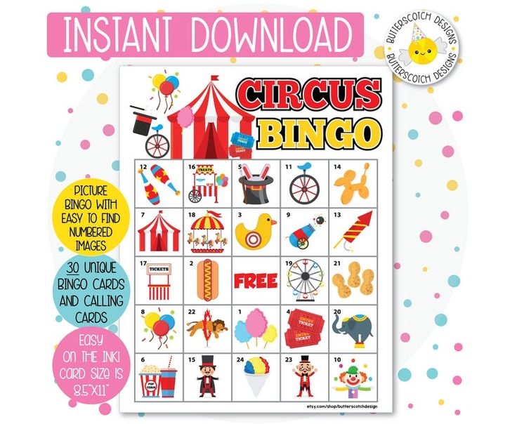 Carnival Bingo Printable Printable Word Searches