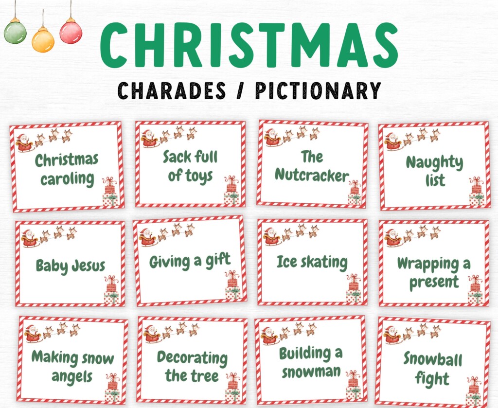Charades Game Printable Cards Printable New Year Banners