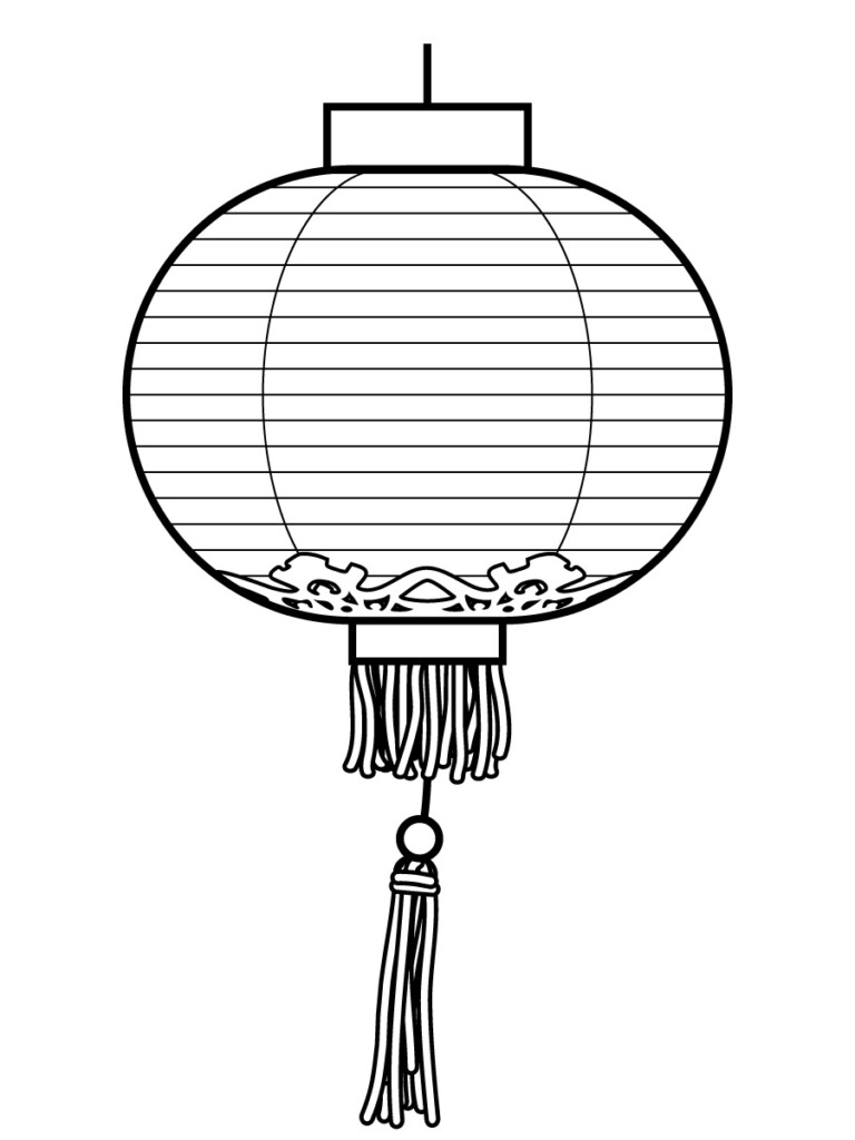 Chinese New Year Coloring Pages Chinese New Year Lantern Coloring 
