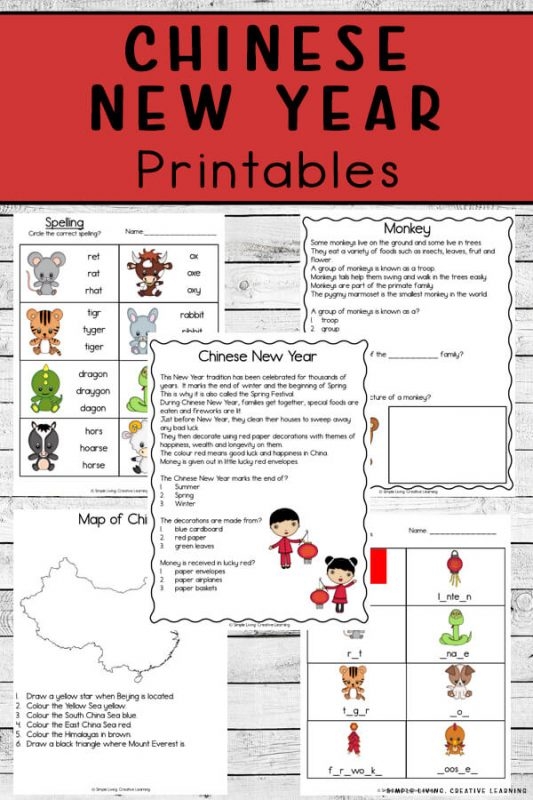 Chinese New Year Printables Simple Living Creative Learning