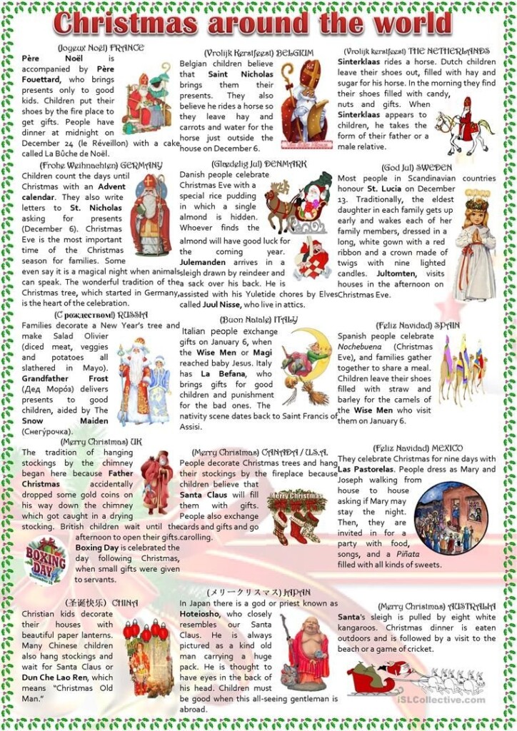 Christmas Around The World Free Worksheets AlphabetWorksheetsFree