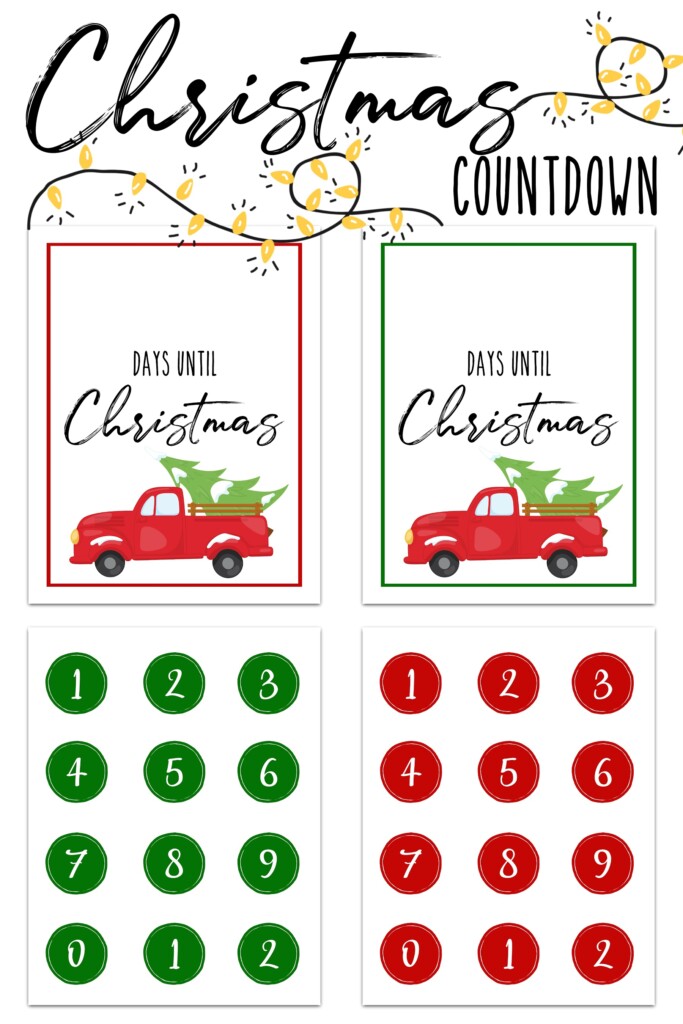Christmas Countdown Free Printable Extreme Couponing Mom