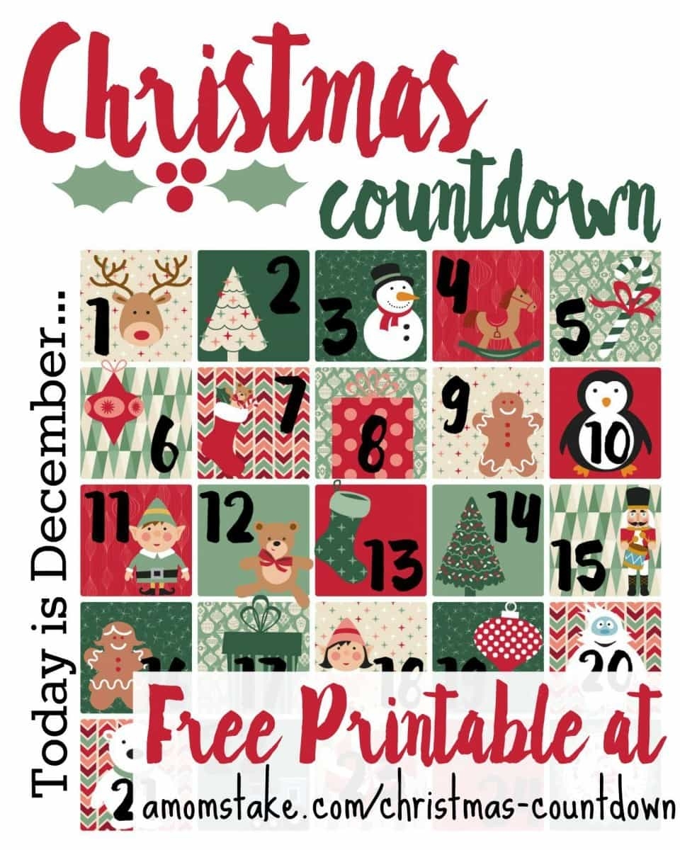 Christmas Countdown Printable A Mom 39 s Take