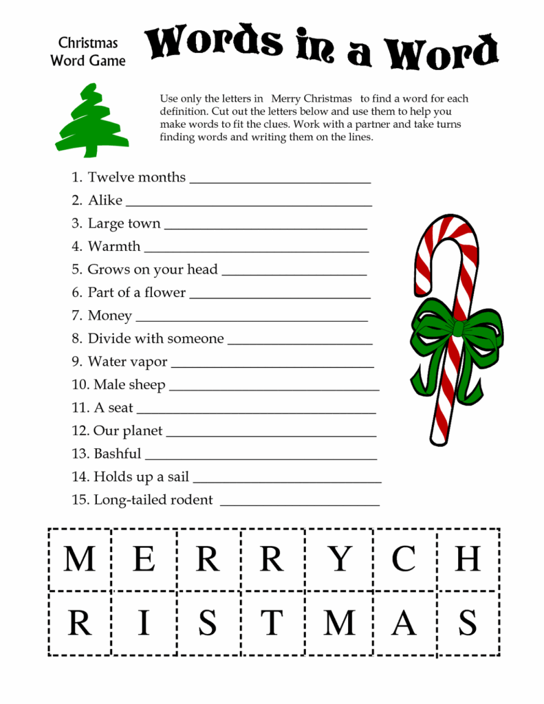 Christmas Games Free Printables FREE Printable A Z