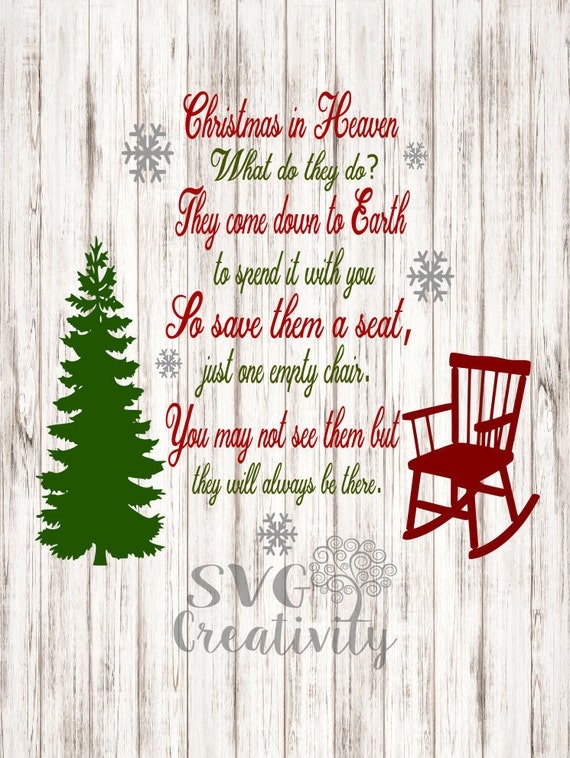 Christmas In Heaven Poem Printable