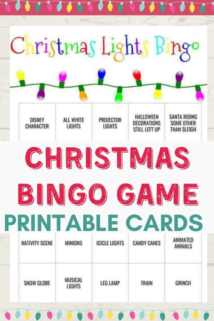 Christmas Light Bingo Free Printable Printable Templates