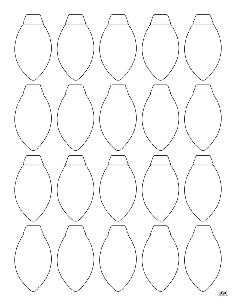 Christmas Light Template Printable FREE Printable A Z