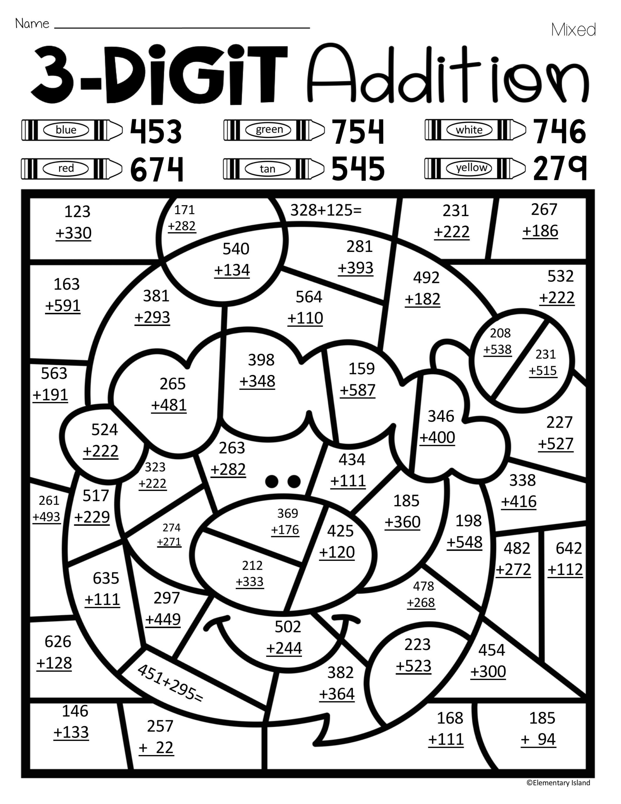 Christmas Multiplication Color By Number Printable Worksheets Free