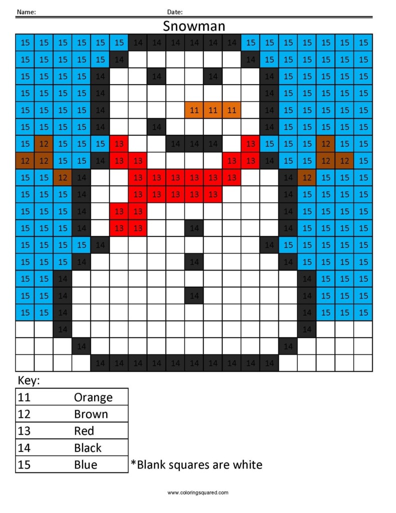Christmas Multiplication Color By Number Printable Worksheets Free