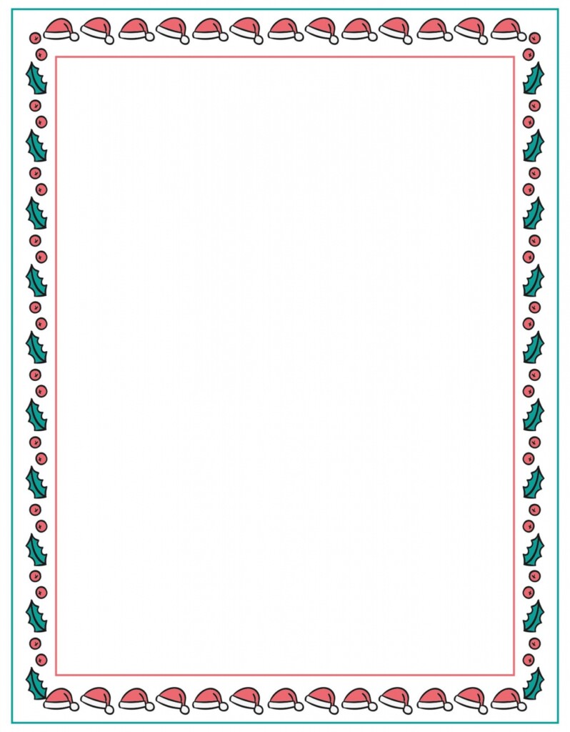 Christmas Paper Borders Free Printable FREE Printable HQ