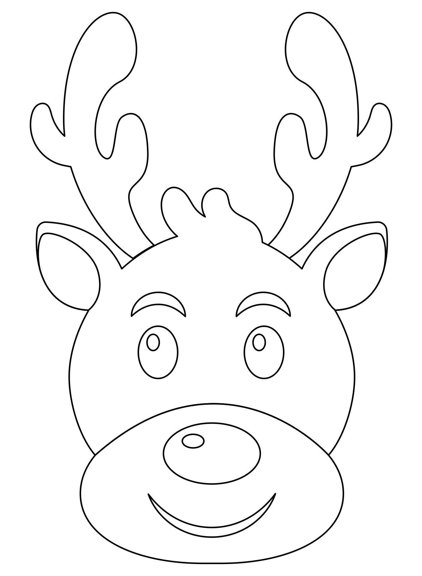 Christmas Reindeer Template Printable