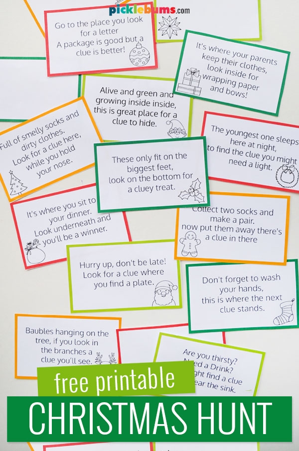 Christmas Scavenger Hunt Clues Photos