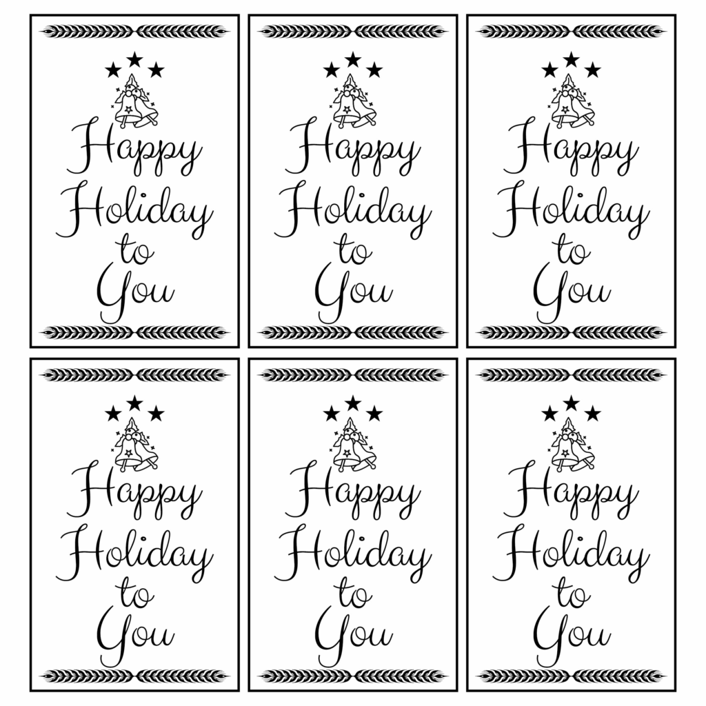 Christmas Tags Black And White 10 Free PDF Printables Printablee