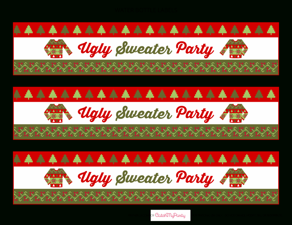 Christmas Water Bottle Labels Free Printable Free Printable
