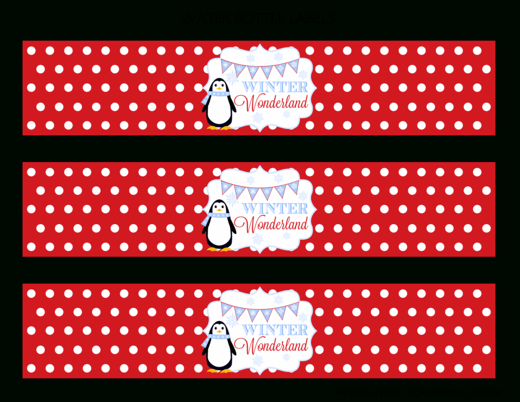Christmas Water Bottle Labels Free Printable Free Printable Label 
