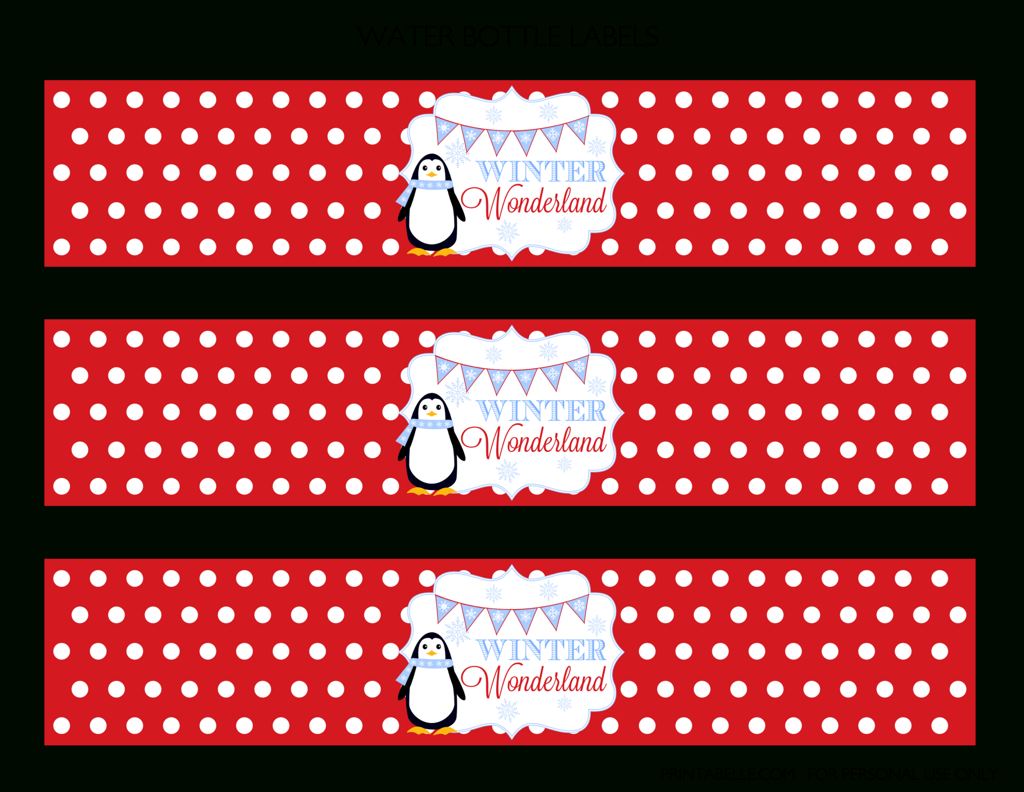 Christmas Water Bottle Labels Free Printable Free Printable Label