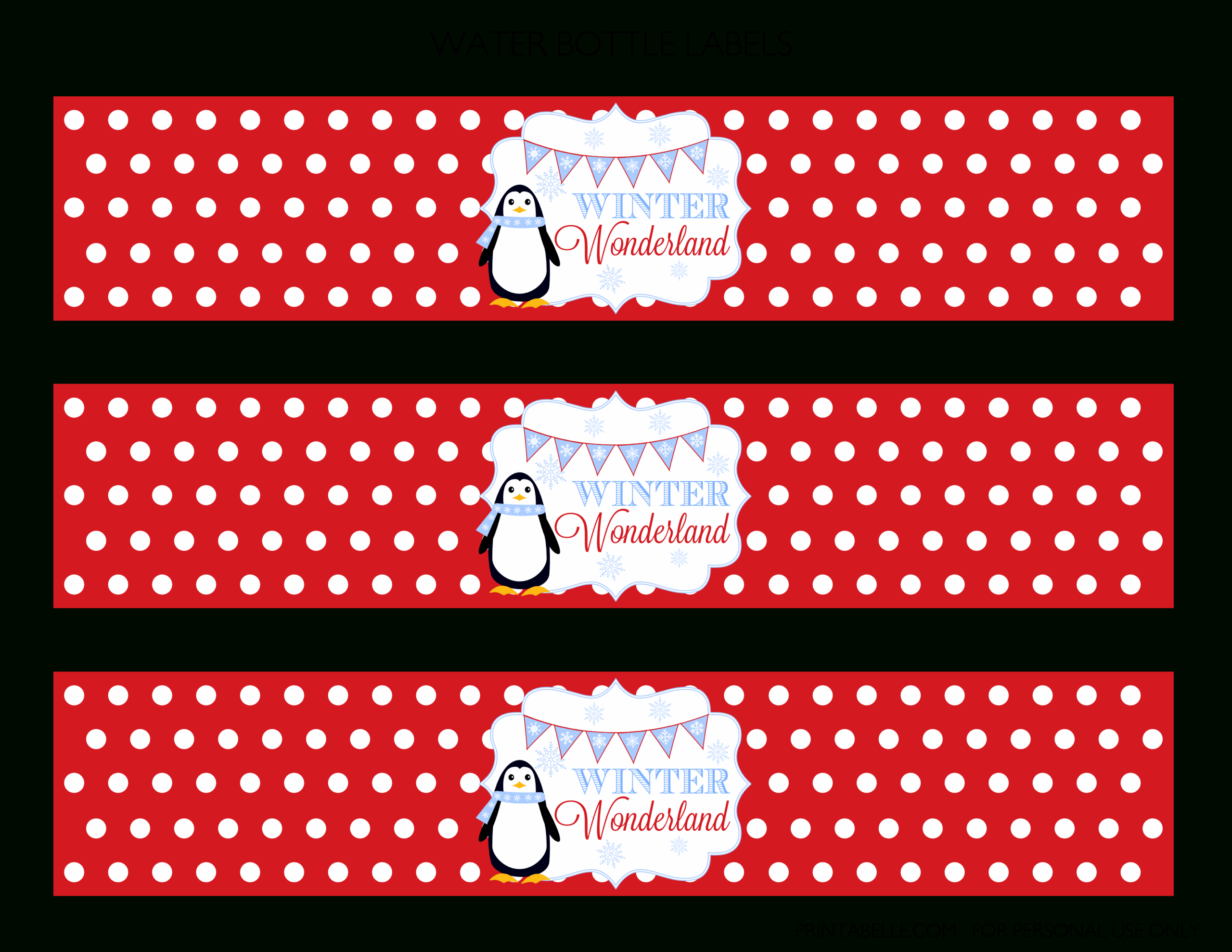 Christmas Water Bottle Labels Free Printable Free Printable