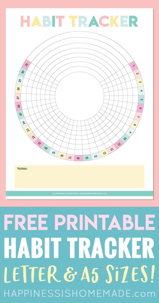 Circle Habit Tracker Printable Printable Word Searches