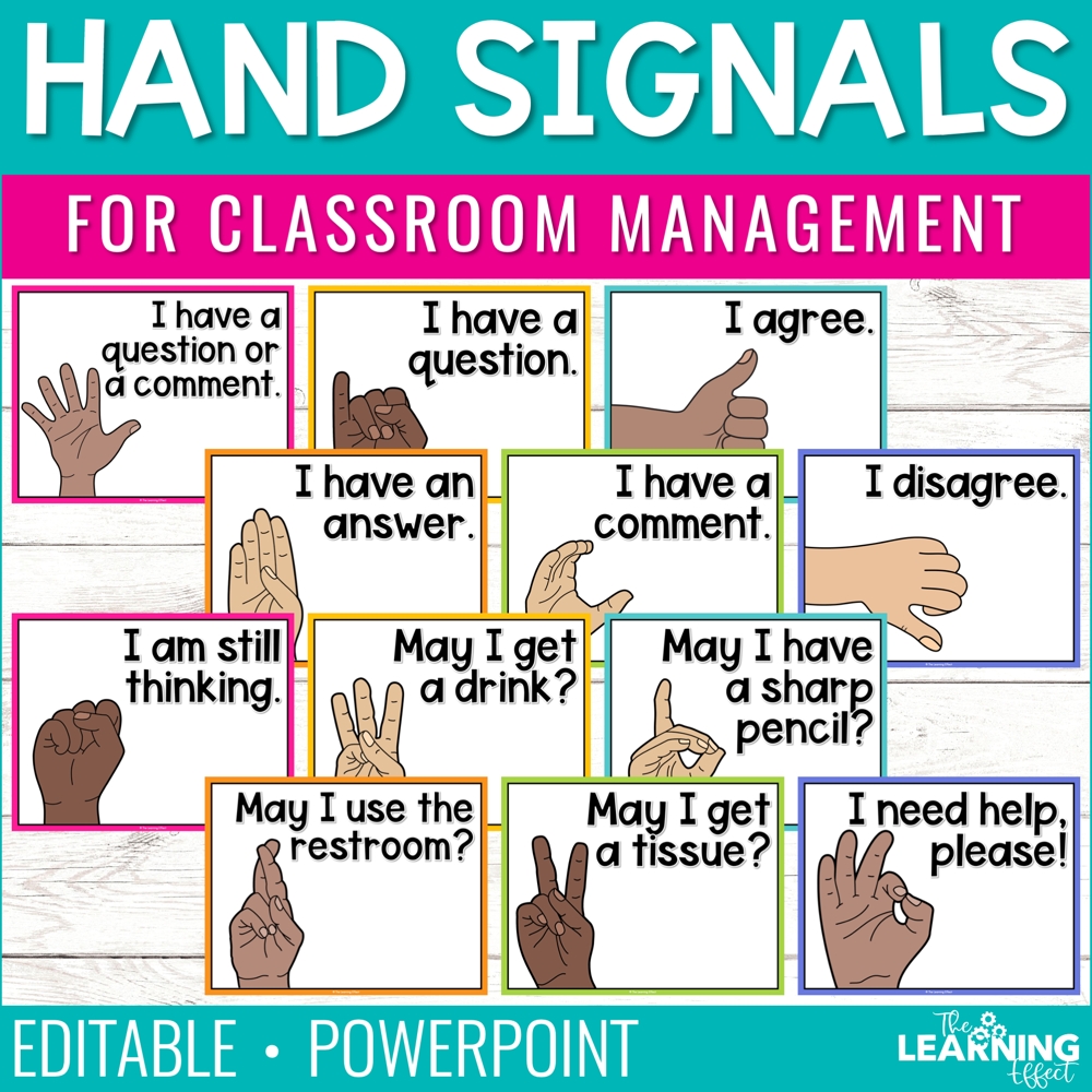 Classroom Hand Signals Classroom Hand Signals Classroom Hand Signals 