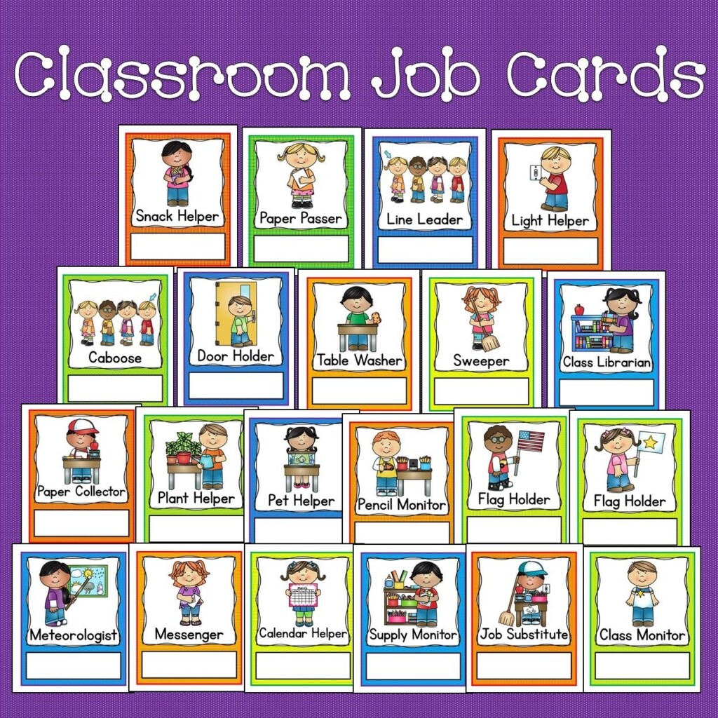 Clipart Free Printable Preschool Job Chart Pictures Printable Templates