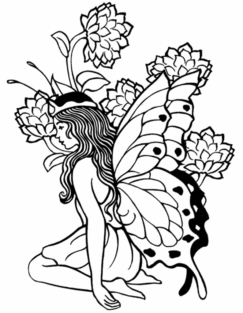Coloring Pages Ideas Fairying Pages To Print Free For Adults Dark 