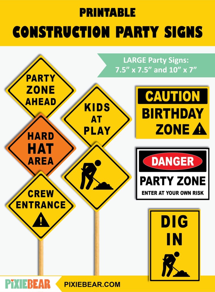 Construction Signs Printable