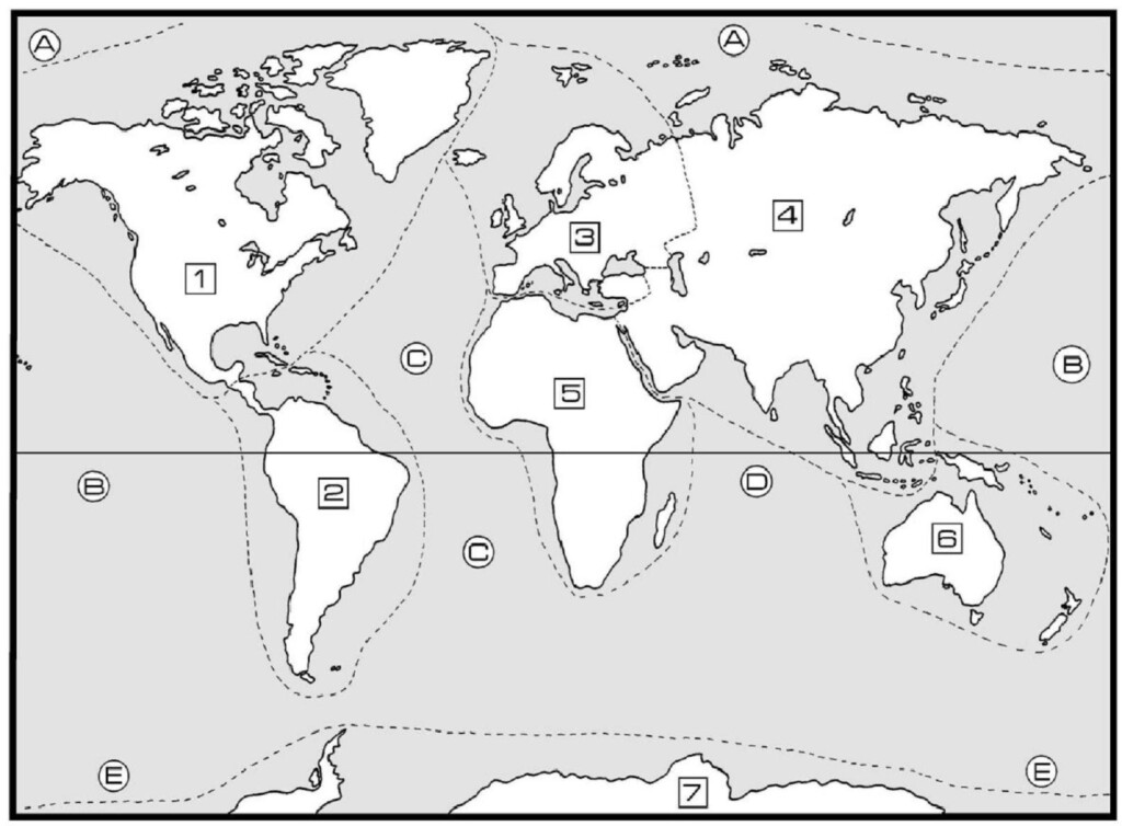 Continents And Oceans Quiz Printable Free Pdf Printable Templates Protal