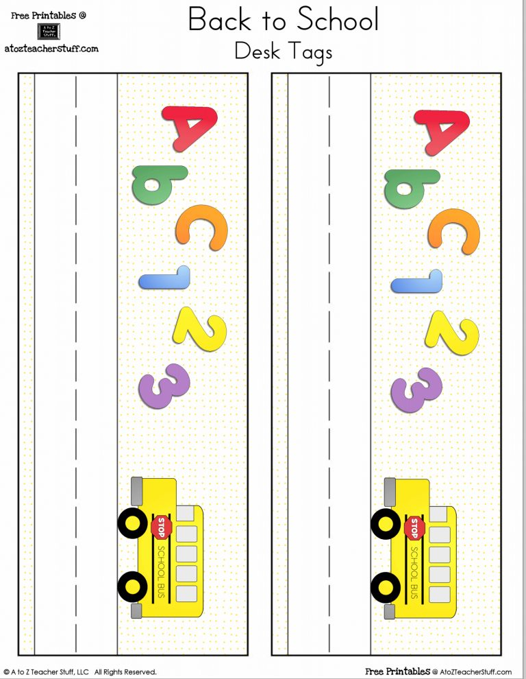 Crayons Desk Tags Nameplates A To Z Teacher Stuff Printable Free 