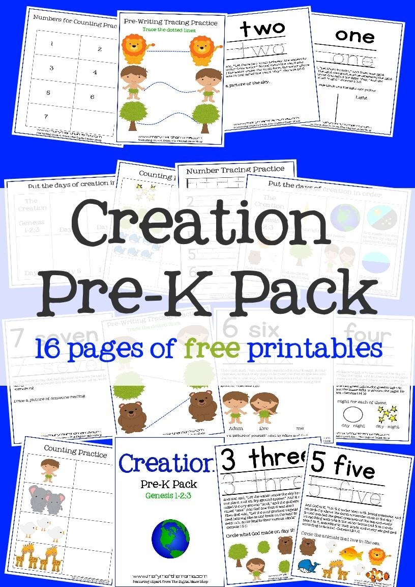 Creation Bible Story For Preschoolers Activity Pack Mary Martha Mama