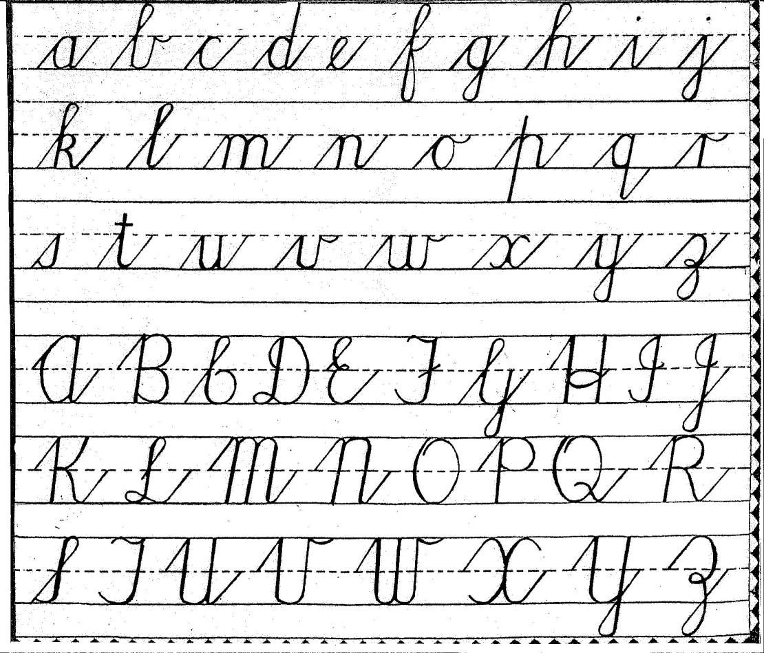 Cursive Alphabet Chart Printable AlphabetWorksheetsFree