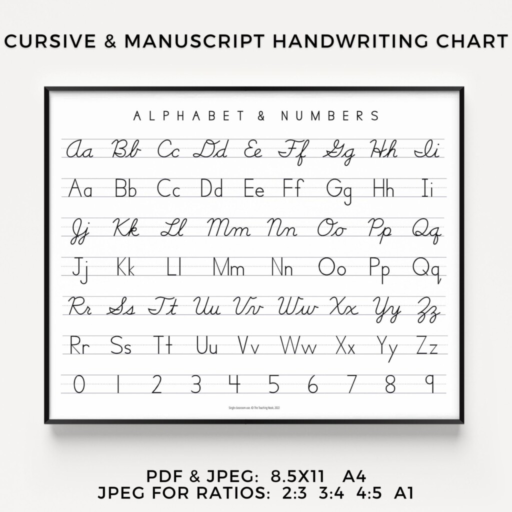 Cursive Alphabet Chart Printable Free Printable Free Templates