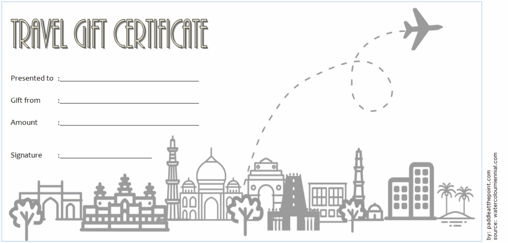 Customizable Free Printable Travel Voucher Template Social Media Template