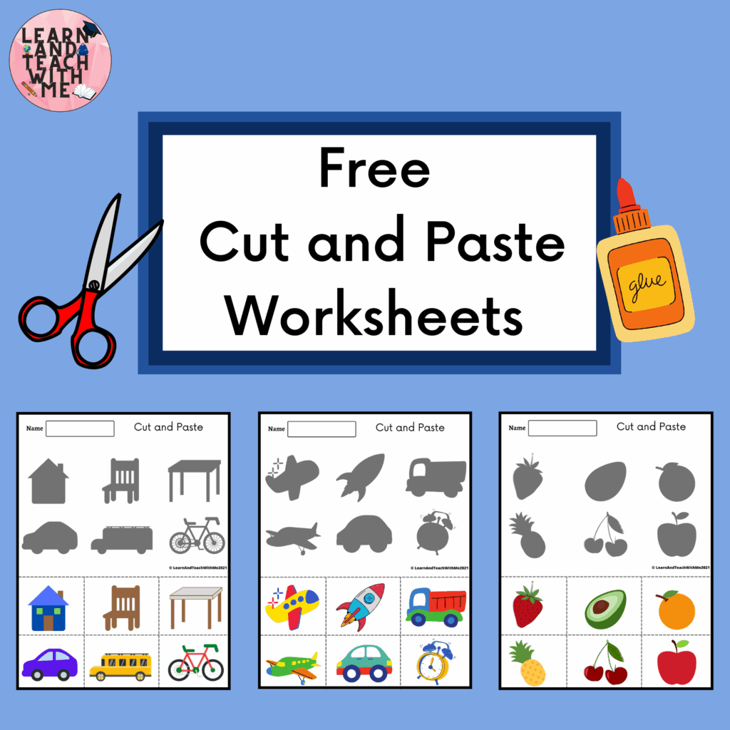 Cut And Paste Matching Worksheet