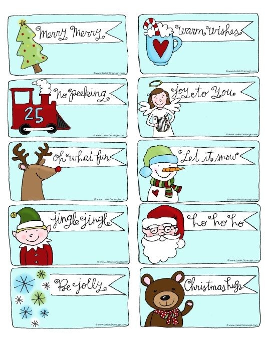 Cute Free Printable Christmas Gift Tags Printable New Year Banners