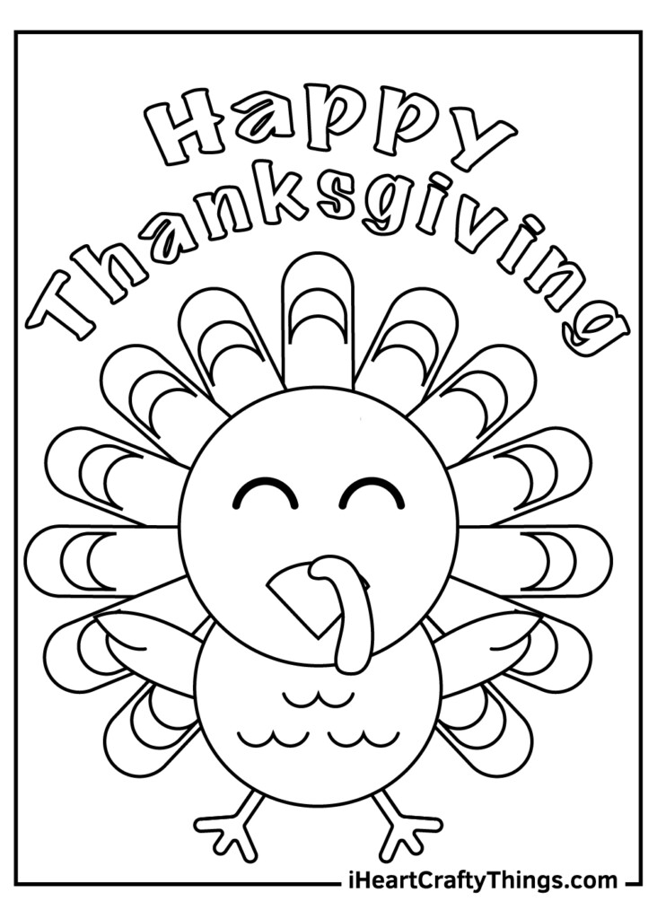 Cute Thanksgiving Turkey Coloring Pages Updated 2021 
