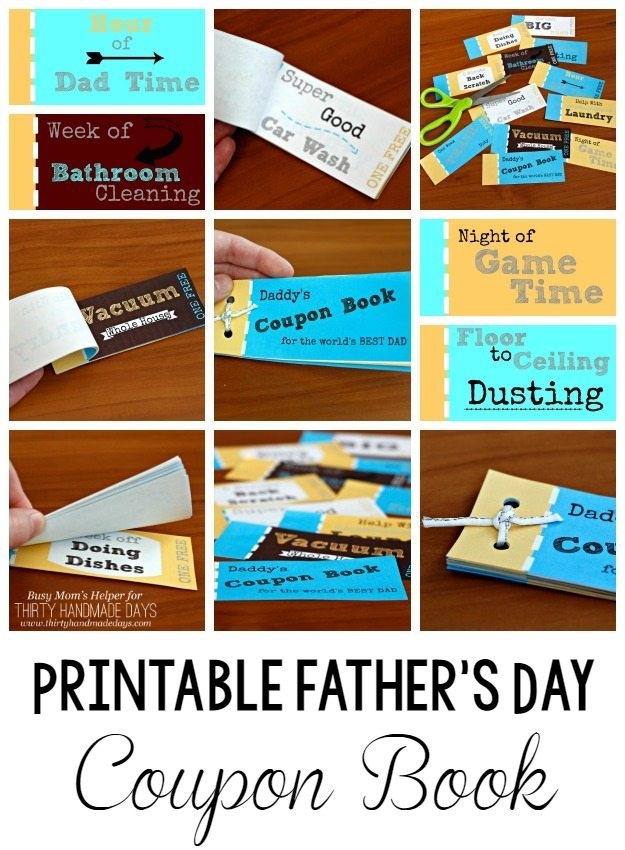 Dad Coupon Book Printable