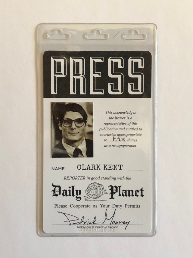 Daily Planet Press Pass Clark Kent Lois Lane Jimmy Olsen Etsy