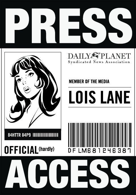 Daily Planet Press Pass Template Free Printable Press Pass For Lois 