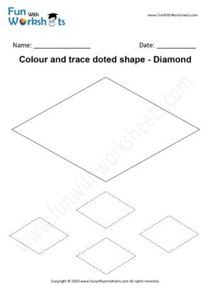 Daimond Shape Tracing Worksheet Free Printable Worksheets 