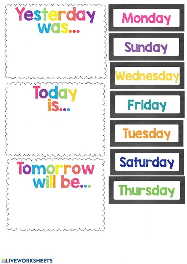 Days Of The Week Printable Pdf Free Download