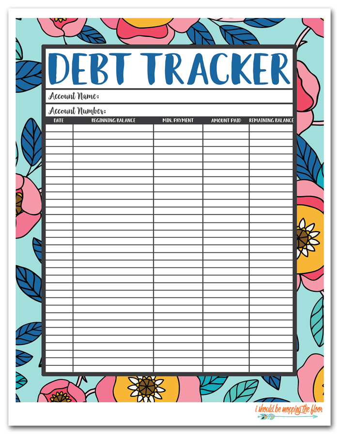 Debt Free Charts Printables Printable Calendars AT A GLANCE