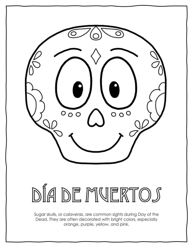 Dia De Los Muertos Coloring Pages Free Pdf Coloringfolder
